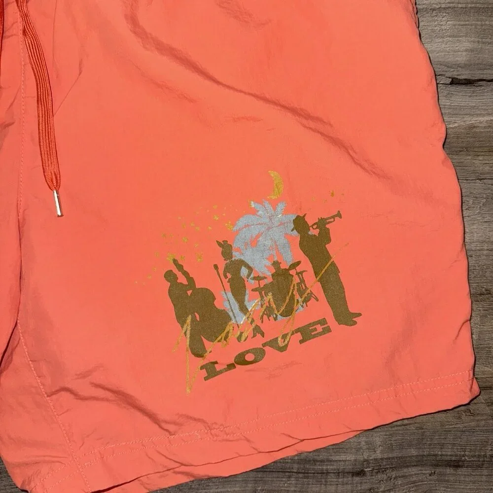 Playboy by Pacsun Swim Trunk Short Orange Mens XL‎